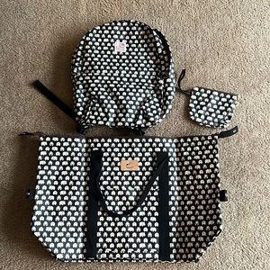 3 piece baby duffle, backpack, & small wristlet: